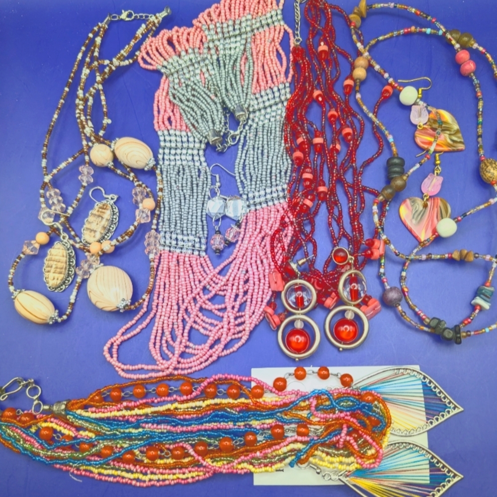 A480 🔥 5 For $35 🔥 Five Seed Bead Necklace & Earring Sets